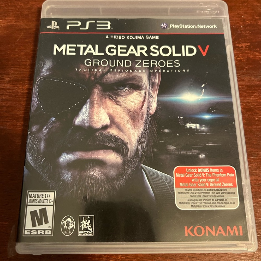 PS3 game: Metal Gear Solid V - Ground Zeroes